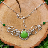 Srebrny naszyjnik "Royal Spring Jade"