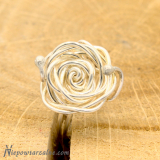 Srebrny pierścionek "Róża 2"