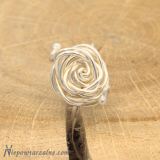 Srebrny pierścionek "Róża 1"