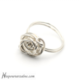 Srebrny pierścionek "Róża 1"